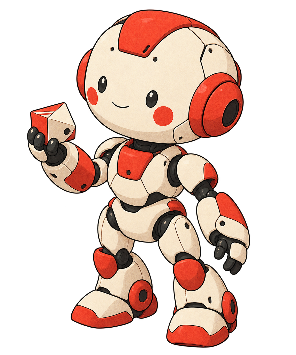 Robot Tsukuro lagi bawa balok buat nyusun app